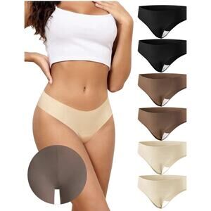 Levao Bamboo Underwear for Women Seamless Thongs 6 Pack